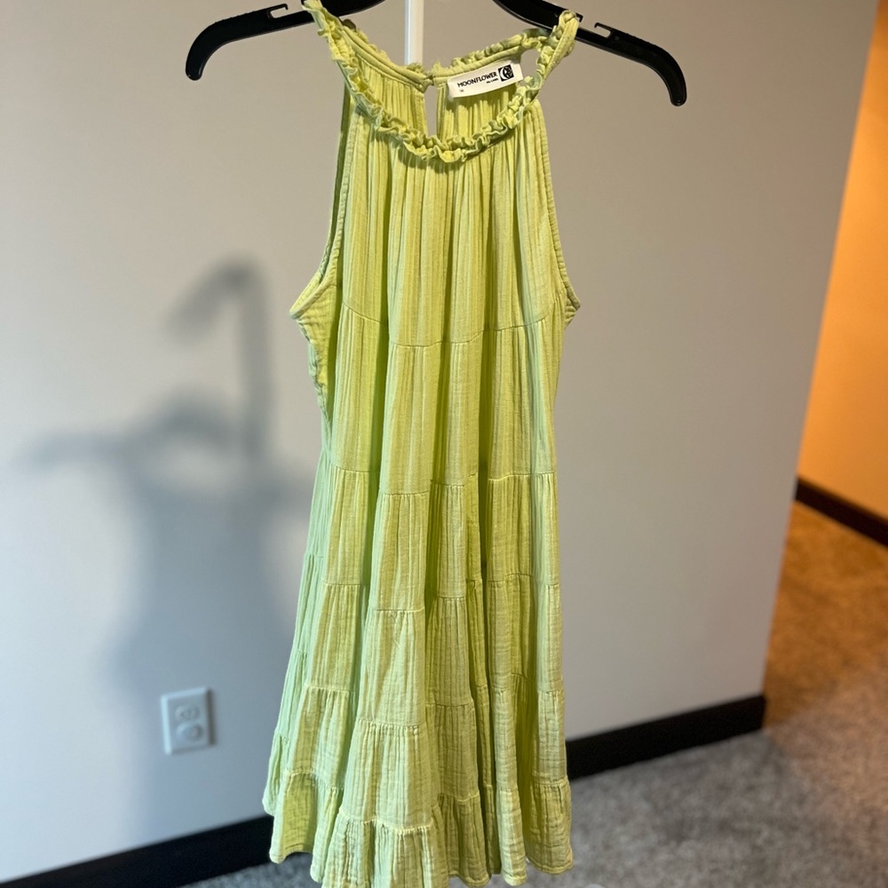 Moonflower Green Sleeveless Dress